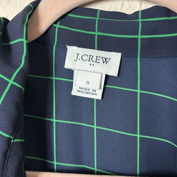 J. Crew Plaid Blue Green Button Down Shirt size small - Picture 4 of 9